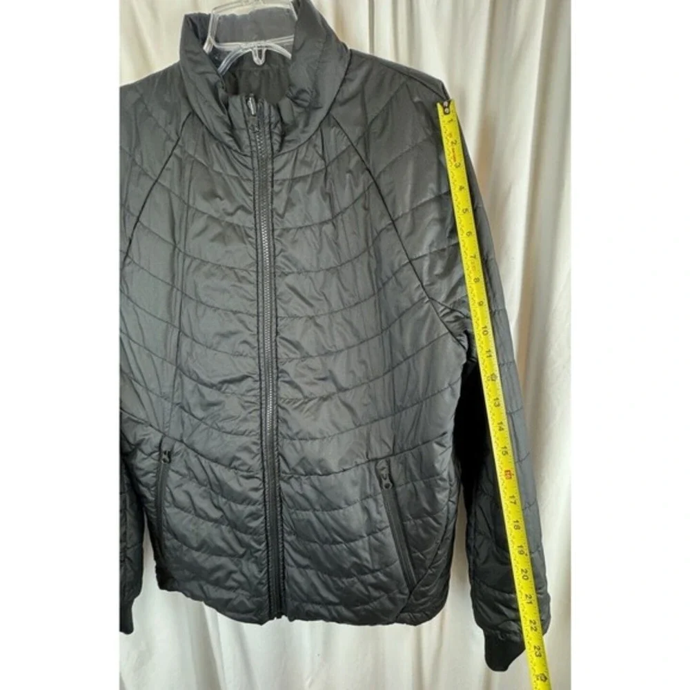 The North Face Black Quilted Puffer Jacket Full Zip Mock Neck‎ L Gorpcore 63-11